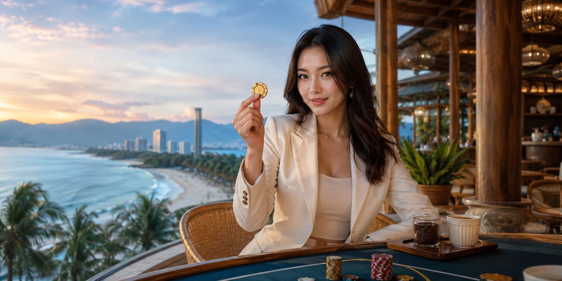 Người dùng chơi bài trực tuyến tại Đà Nẵng bên ly cà phê sáng sớm