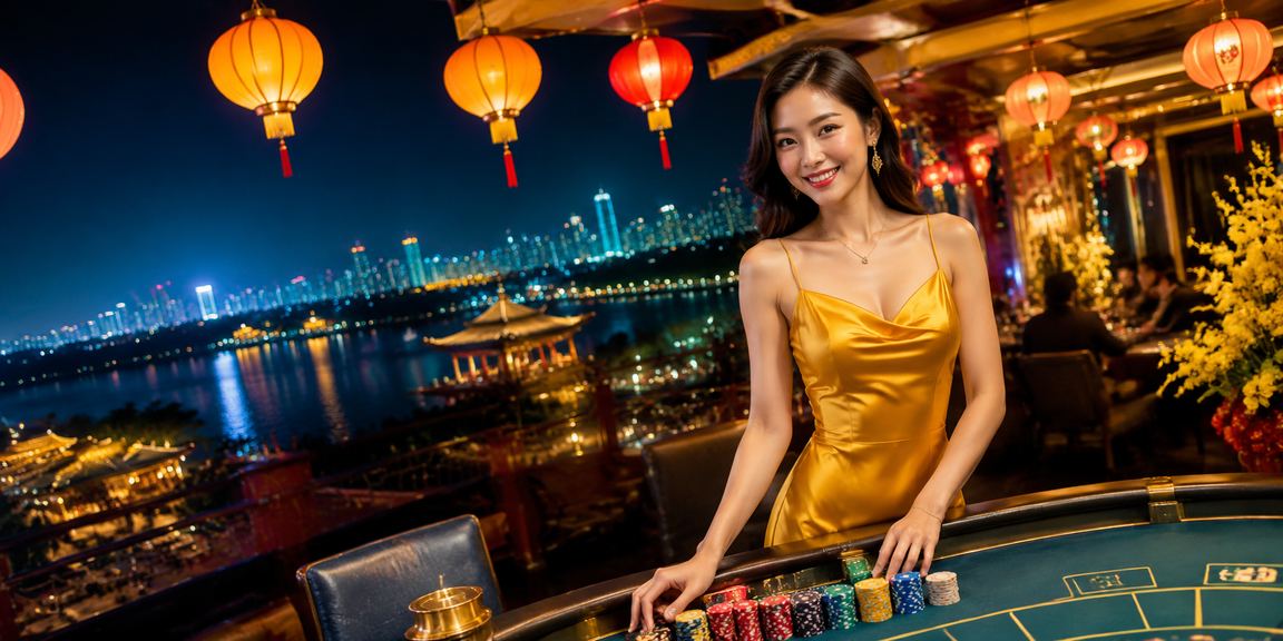 Người chơi Baccarat tại Hà Nội trong không khí đèn lồng mờ ảo về đêm